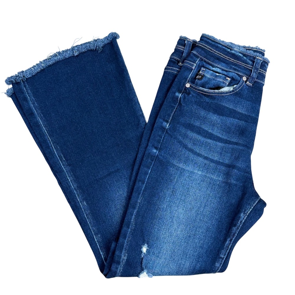 KanCan Flare Jeans Women Size 27
High Rise Frayed Hem Distressed Western Grunge